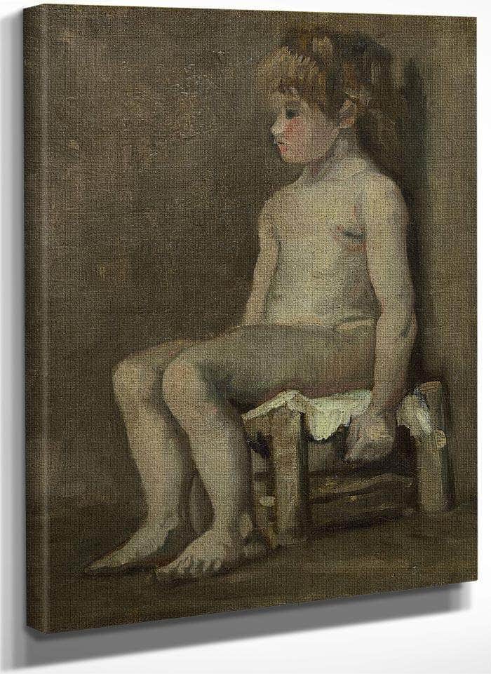 Nude Girl Seated By Vincent Van Gogh Fine Art Print