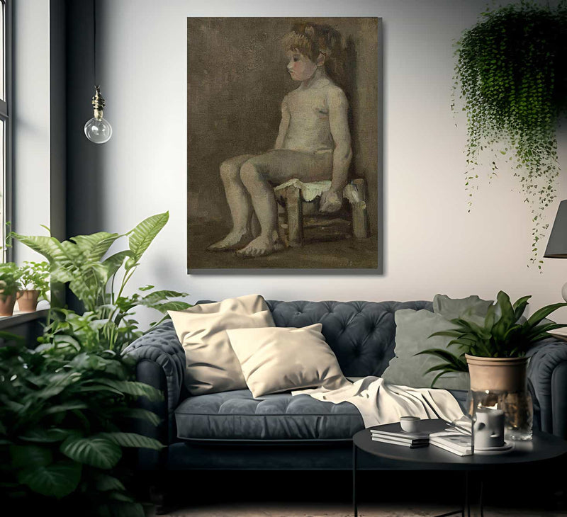 Nude Girl Seated By Vincent Van Gogh Fine Art Print