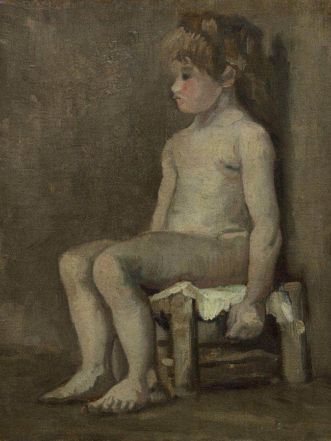 Nude Girl Seated By Vincent Van Gogh Fine Art Print