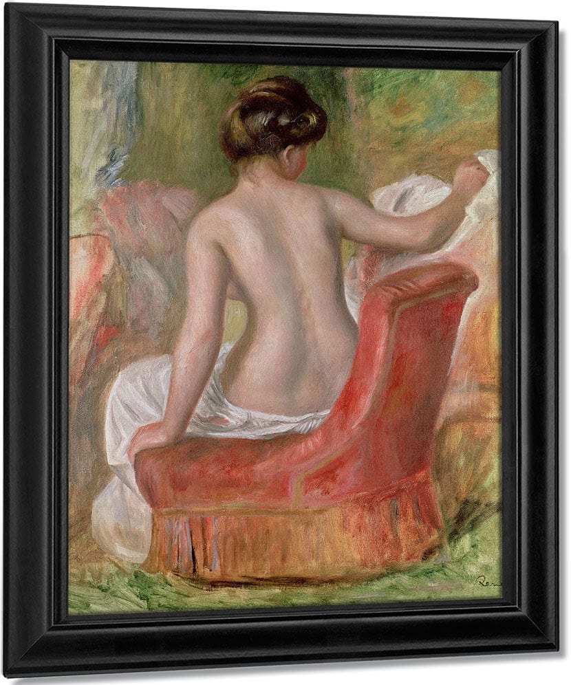 Nude In An Armchair By Pierre Auguste Renoir Fine Art Print