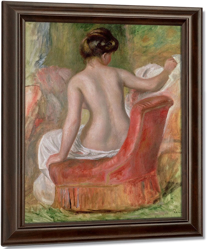 Nude In An Armchair By Pierre Auguste Renoir Fine Art Print