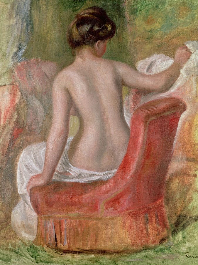 Nude In An Armchair By Pierre Auguste Renoir Fine Art Print