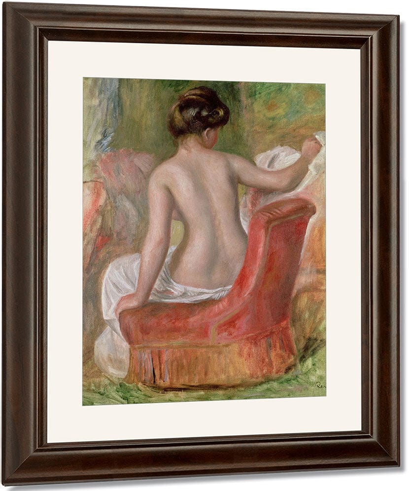 Nude In An Armchair By Pierre Auguste Renoir Fine Art Print