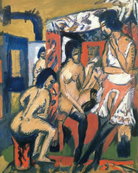 Nude In The Studio (Three Models) By Ernst Ludwig Kirchner Fine Art Print
