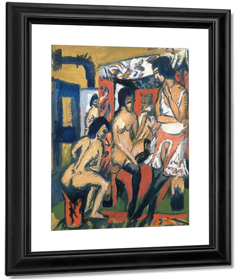 Nude In The Studio (Three Models) By Ernst Ludwig Kirchner Fine Art Print