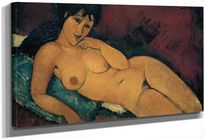 Nude On A Blue Cushion 1917 By Amedeo Modigliani Fine Art Print