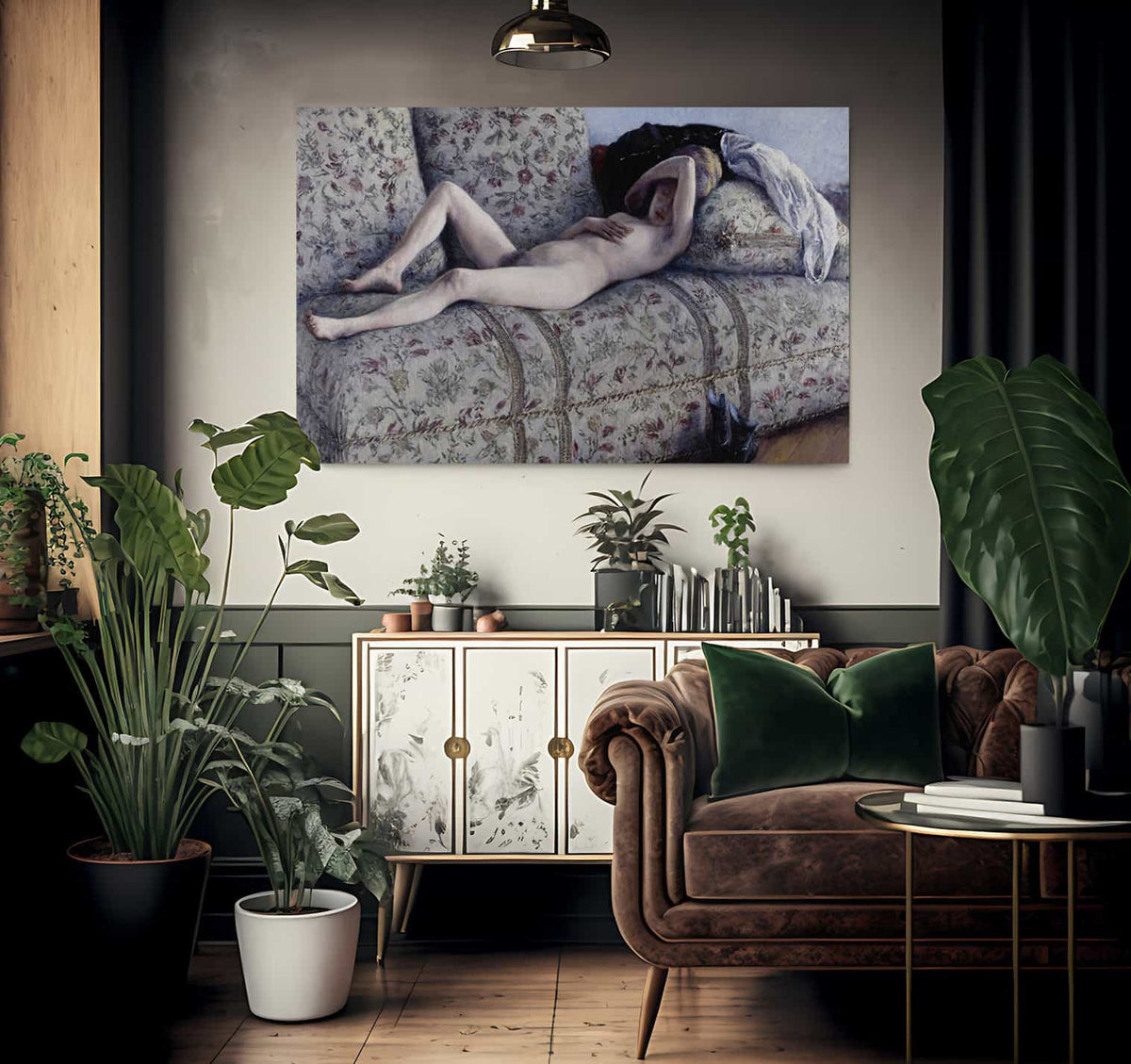 Nude On A Couch By Gustave Caillebotte Fine Art Print