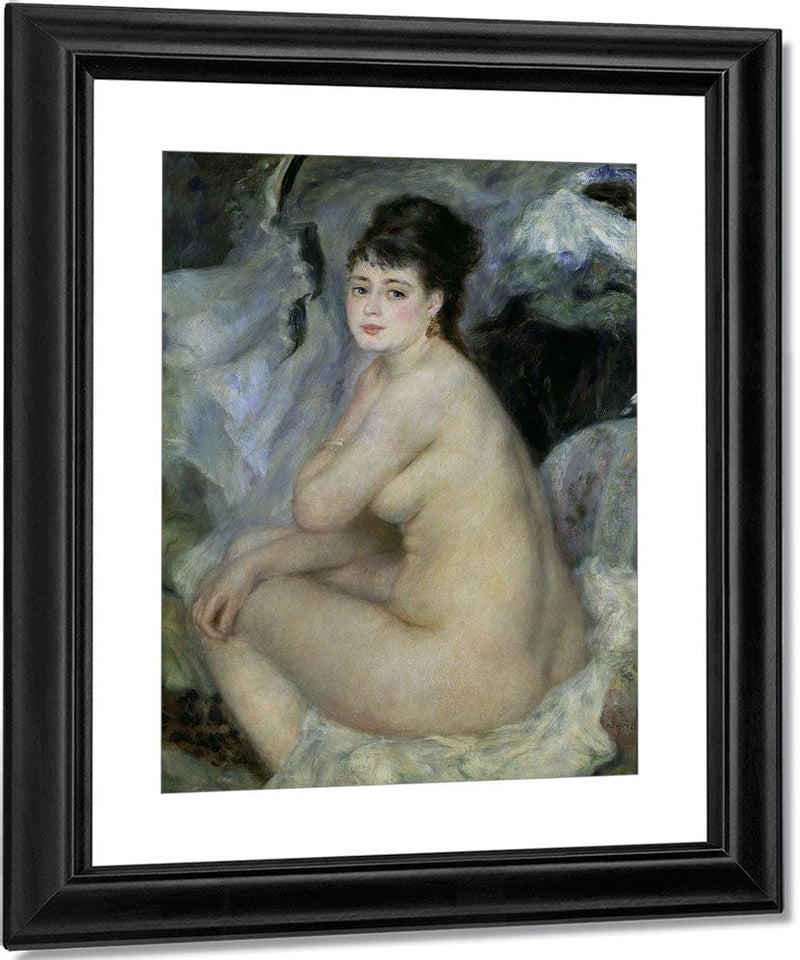 Nude, Or Nude Seated On A Sofa By Pierre Auguste Renoir Fine Art Print