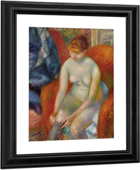 Nude Pulling On Stocking Nude With Red Hair Circa 1925 By Everett Shinn Fine Art Print