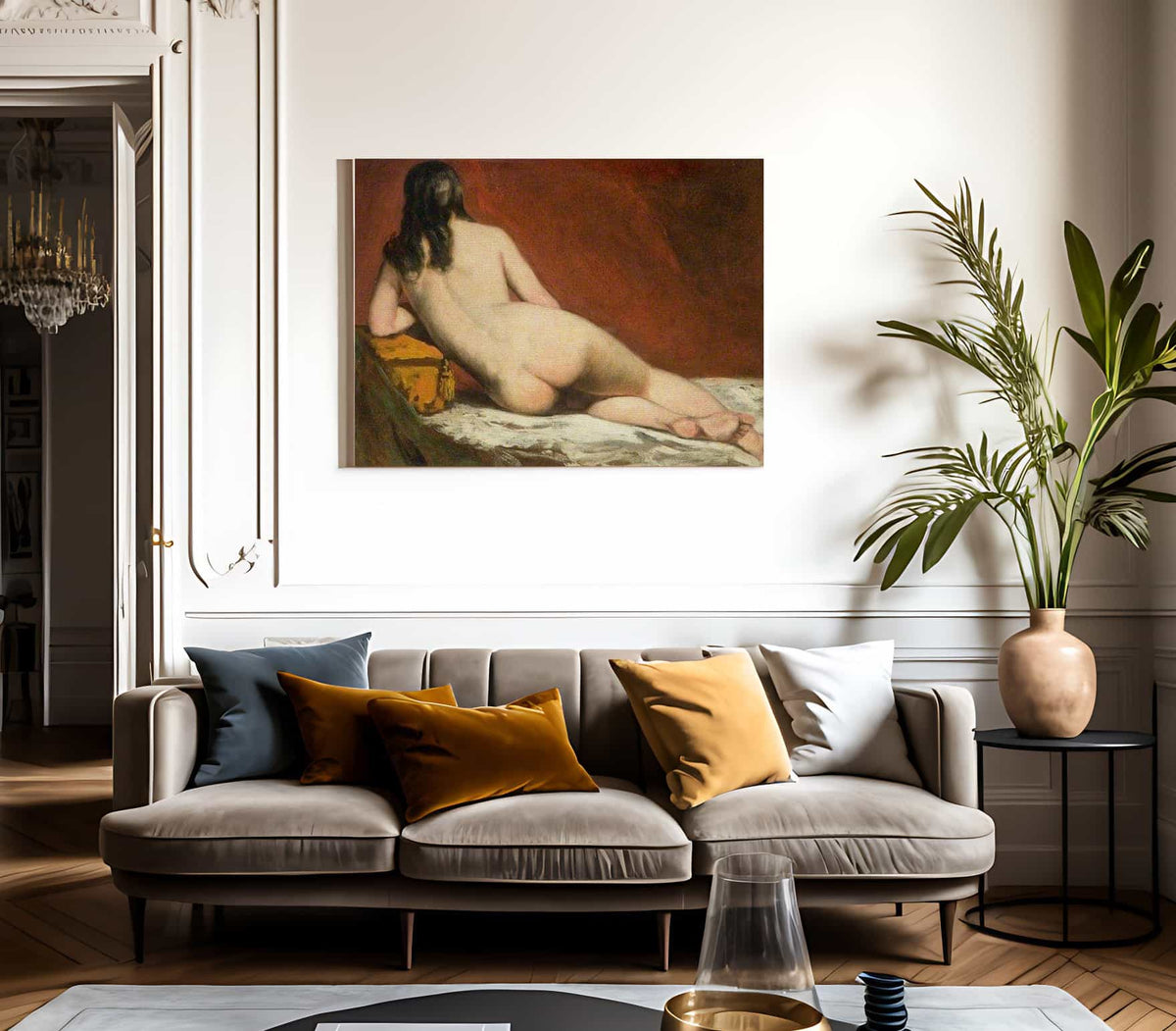 Nude Study Of A Reclining Woman By William Etty Fine Art Print