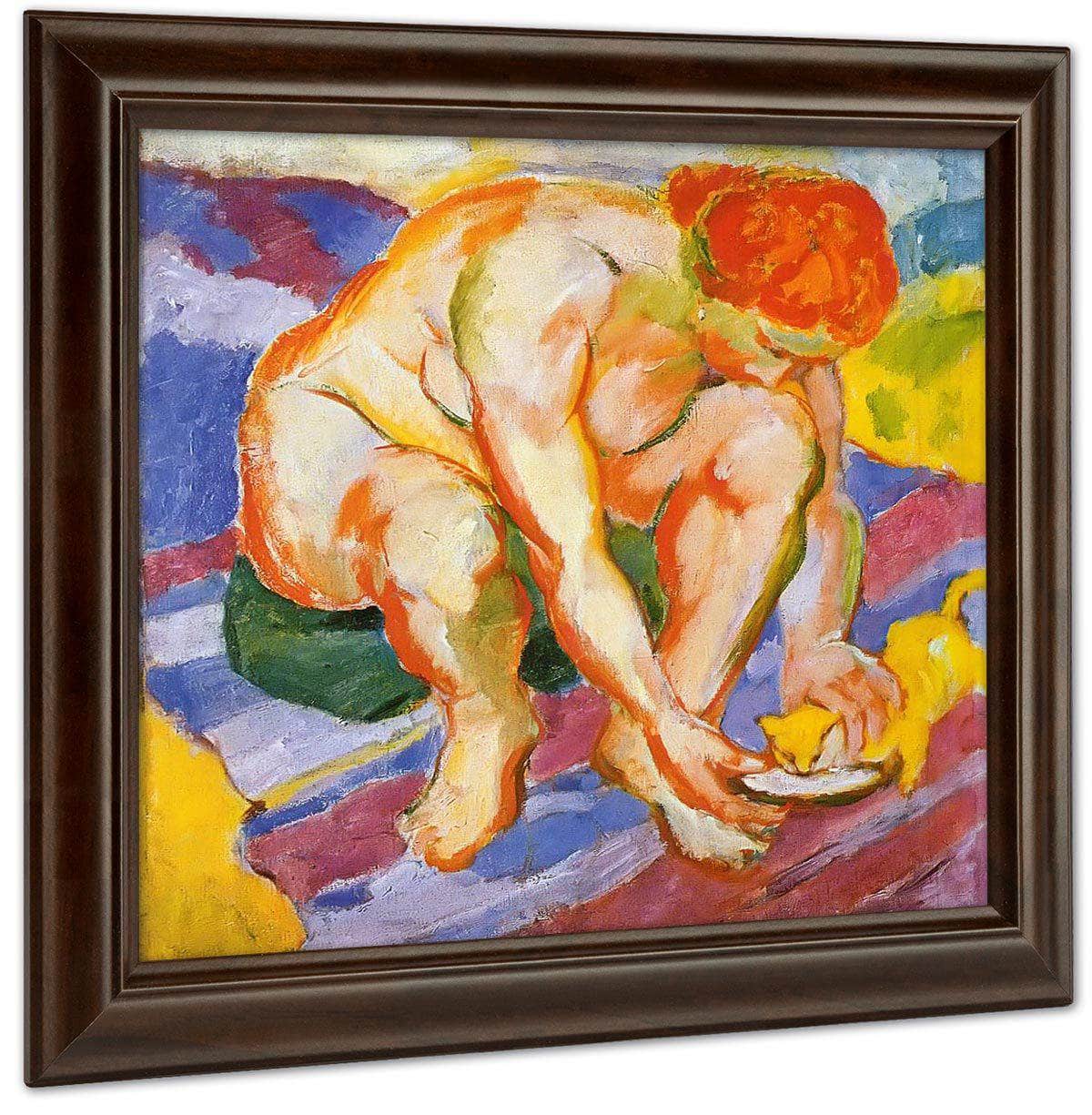 Nude With Cat By Franz Marc Fine Art Print