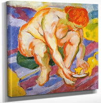 Nude With Cat By Franz Marc Fine Art Print