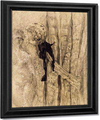 Nude With Curtain By James Ensor Fine Art Print