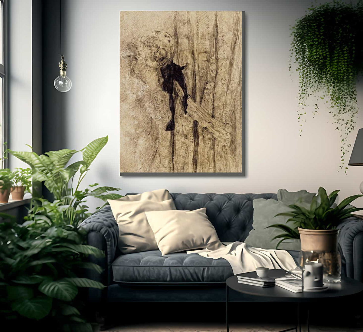 Nude With Curtain By James Ensor Fine Art Print