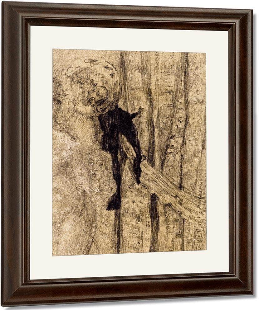 Nude With Curtain By James Ensor Fine Art Print