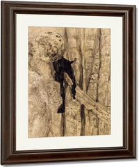 Nude With Curtain By James Ensor Fine Art Print