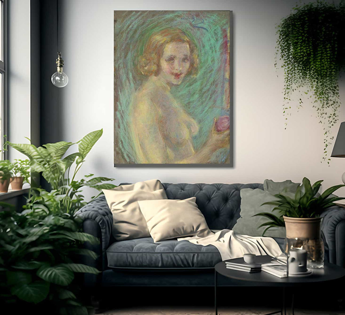 Nude With Fruit By Alice Pike Barney Fine Art Print