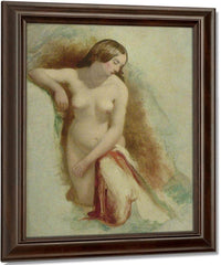 Nude Woman Kneeling 3 By William Etty Fine Art Print