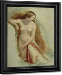 Nude Woman Kneeling 3 By William Etty Fine Art Print