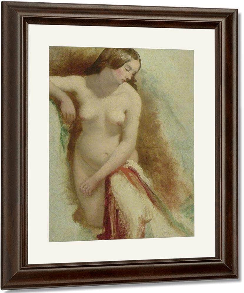 Nude Woman Kneeling 3 By William Etty Fine Art Print