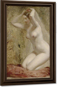 Nude Woman Kneeling By William Etty Fine Art Print