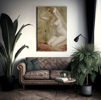 Nude Woman Kneeling By William Etty Fine Art Print