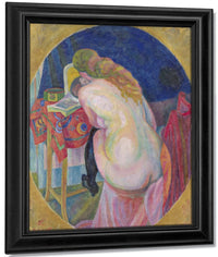 Nude Woman Reading By Robert Delaunay Fine Art Print