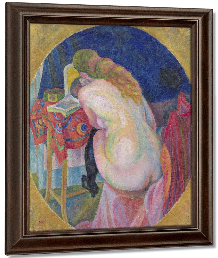 Nude Woman Reading By Robert Delaunay Fine Art Print