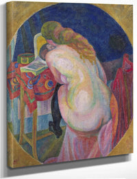 Nude Woman Reading By Robert Delaunay Fine Art Print