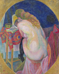 Nude Woman Reading By Robert Delaunay Fine Art Print