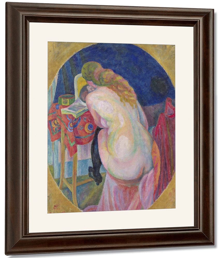 Nude Woman Reading By Robert Delaunay Fine Art Print