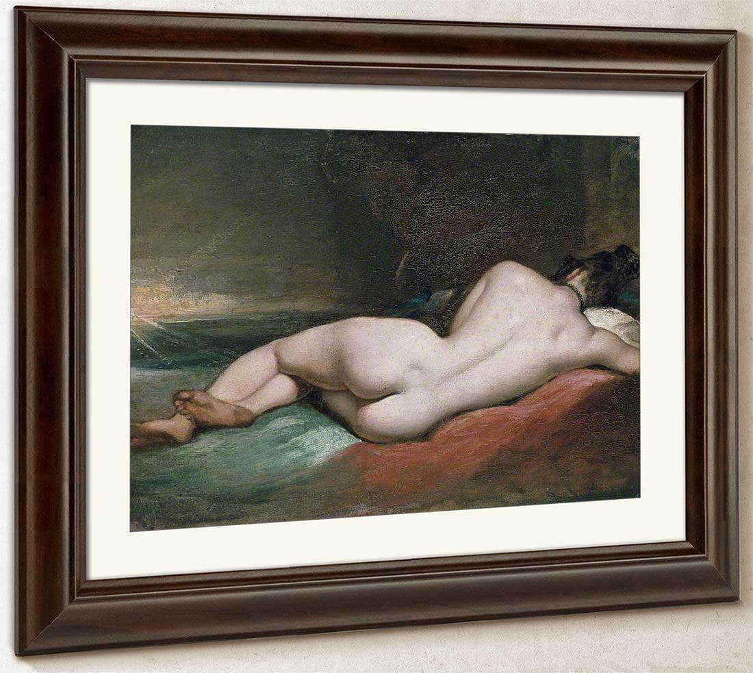 Nude Woman Reclining By William Etty Fine Art Print