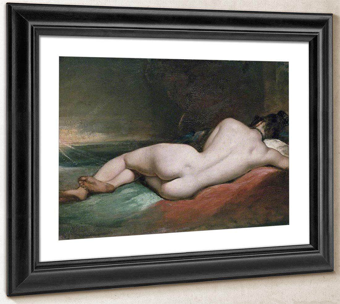 Nude Woman Reclining By William Etty Fine Art Print