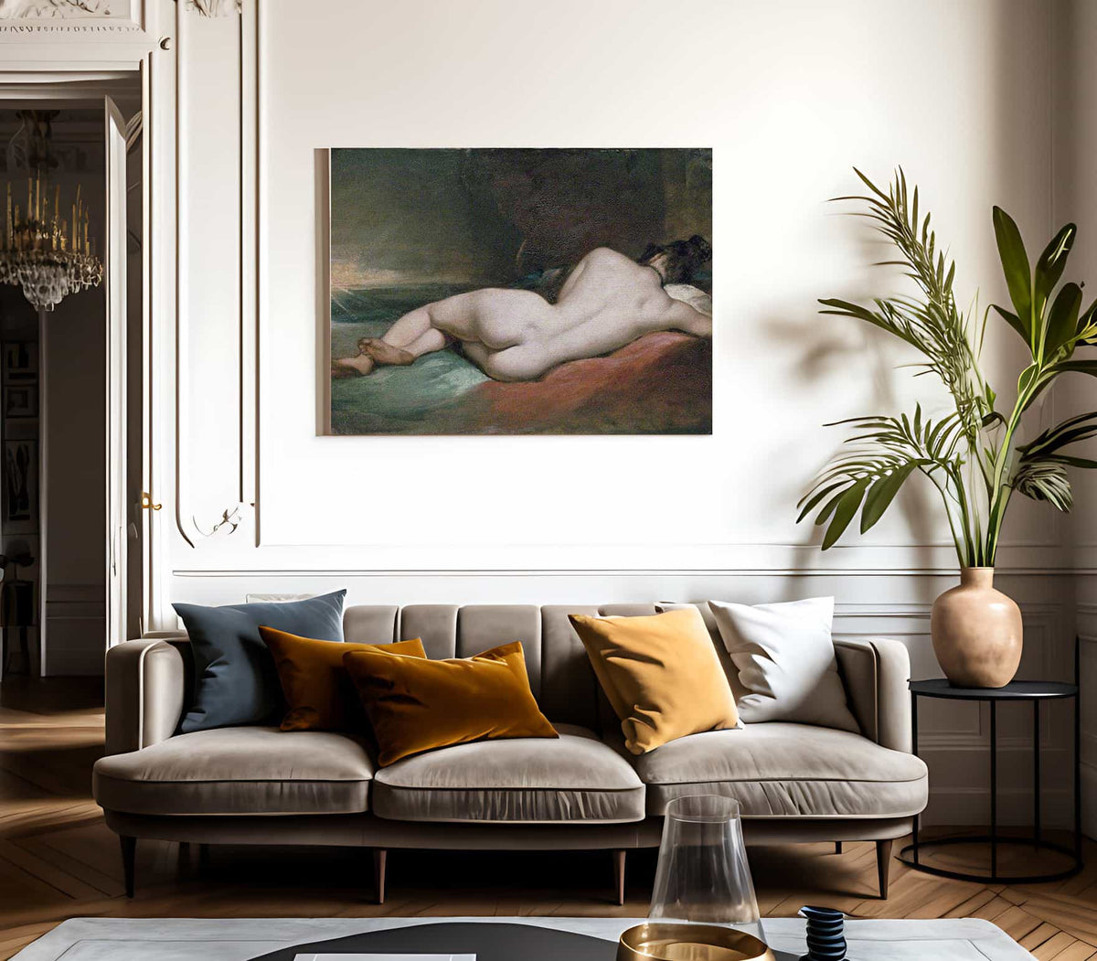 Nude Woman Reclining By William Etty Fine Art Print