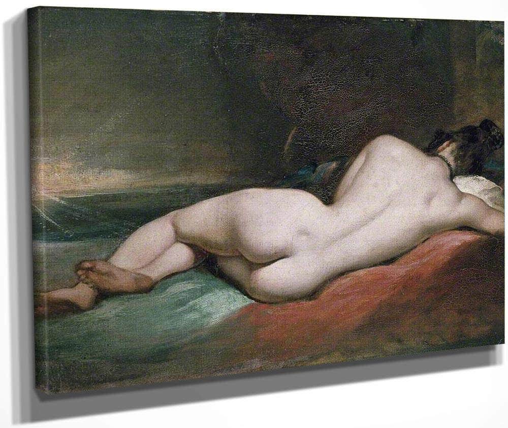 Nude Woman Reclining By William Etty Fine Art Print