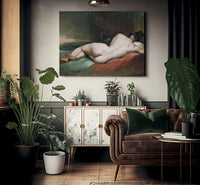 Nude Woman Reclining By William Etty Fine Art Print