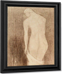 Nude Woman Seen From Behind By Odilon Redon Fine Art Print
