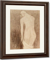 Nude Woman Seen From Behind By Odilon Redon Fine Art Print