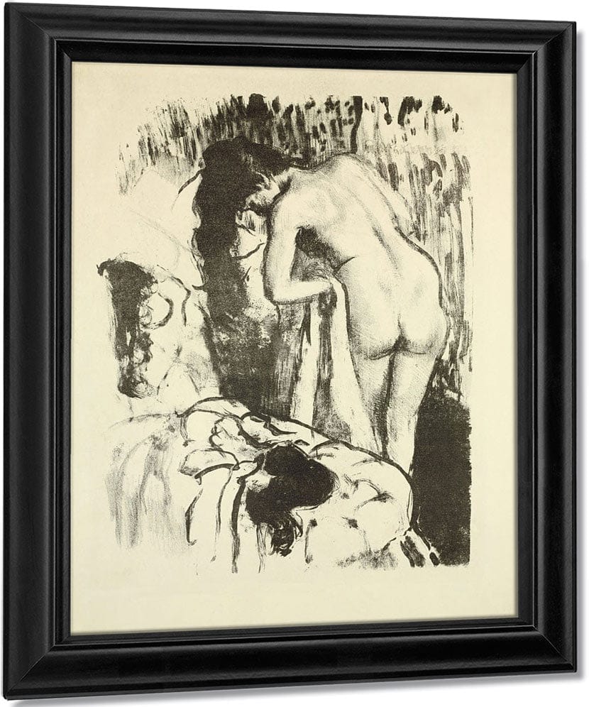 Nude Woman, Standing, Drying Herself By Edgar Degas Fine Art Print