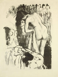 Nude Woman, Standing, Drying Herself By Edgar Degas Fine Art Print
