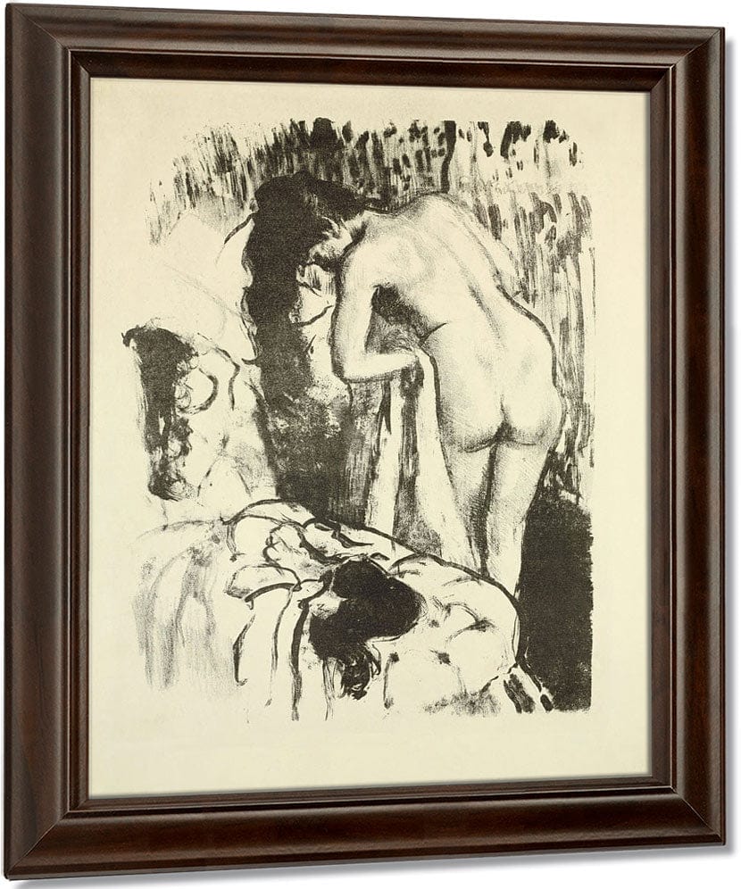 Nude Woman, Standing, Drying Herself By Edgar Degas Fine Art Print