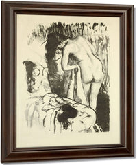 Nude Woman, Standing, Drying Herself By Edgar Degas Fine Art Print
