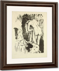 Nude Woman, Standing, Drying Herself By Edgar Degas Fine Art Print