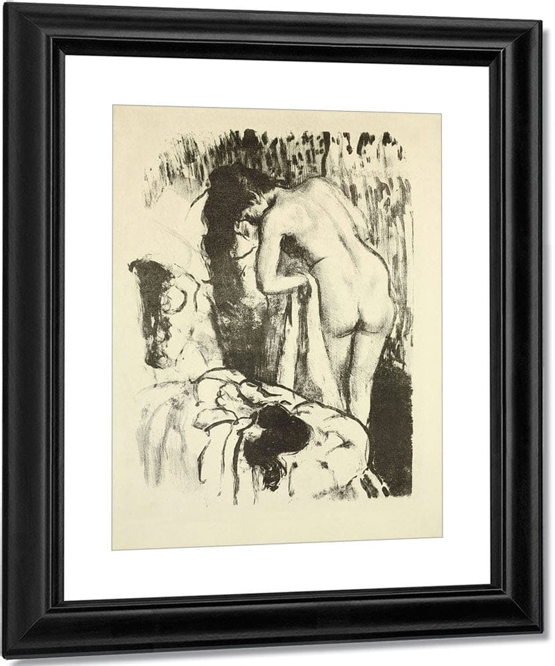 Nude Woman, Standing, Drying Herself By Edgar Degas Fine Art Print
