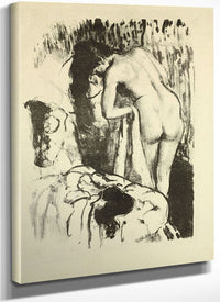 Nude Woman, Standing, Drying Herself By Edgar Degas Fine Art Print