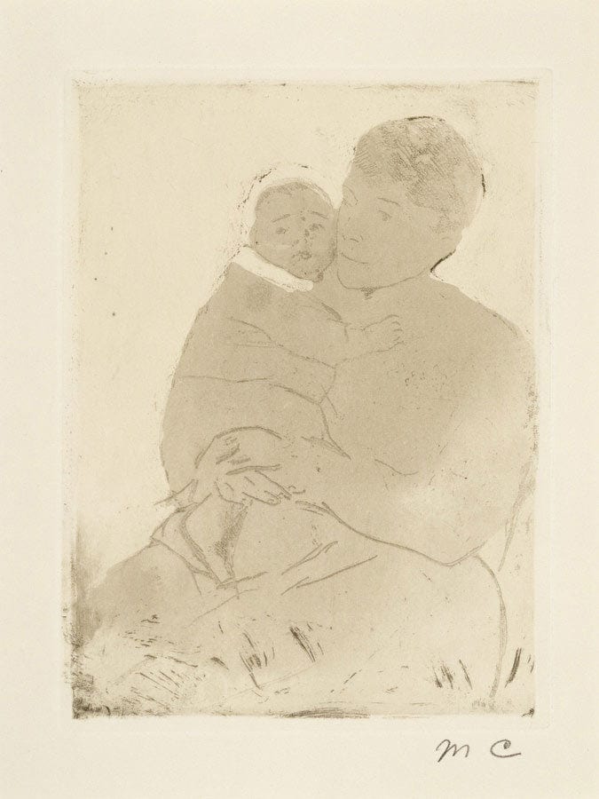 Nurse And Baby Bill (No. 1) By Mary Cassatt Fine Art Print