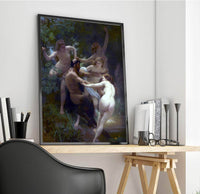 Nymphs And Satyr Painting William-Adolphe Bouguereau Canvas Art Fine Art Print