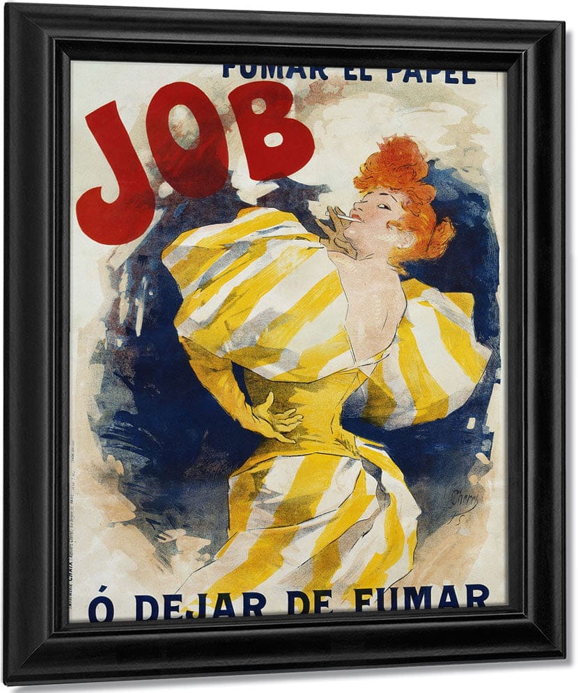 O' Dejar De Fumar Cigar Advertisement Poster By Jules Cheret Fine Art Print