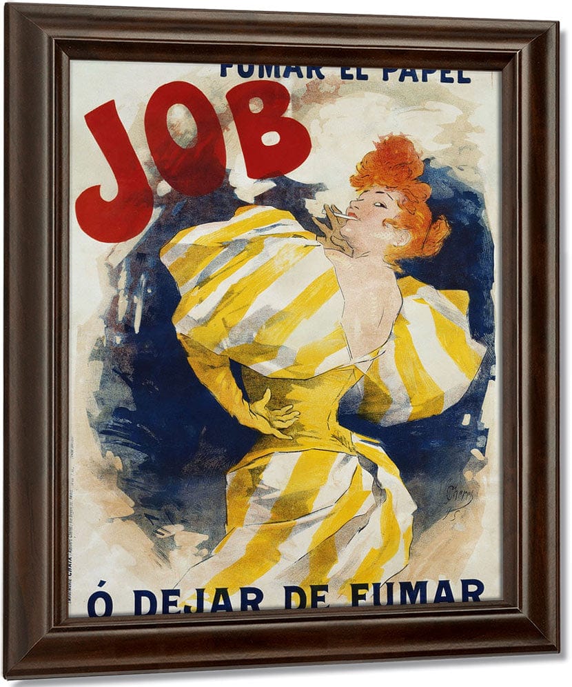 O' Dejar De Fumar Cigar Advertisement Poster By Jules Cheret Fine Art Print