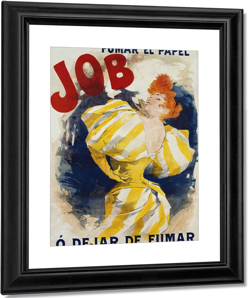 O' Dejar De Fumar Cigar Advertisement Poster By Jules Cheret Fine Art Print